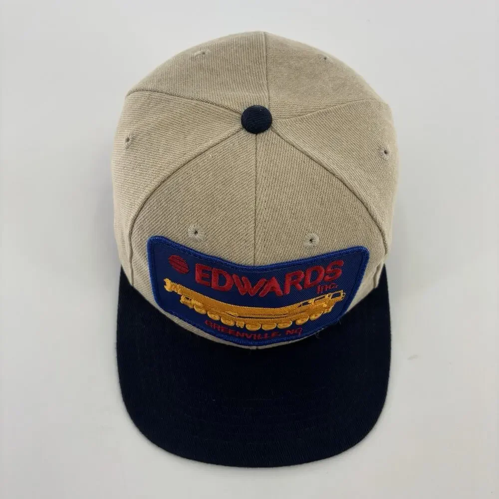 Vintage Edwards Patch Hat Cap SnapBack Trucker K Products Manufacturing Cranes - Picture 2 of 6